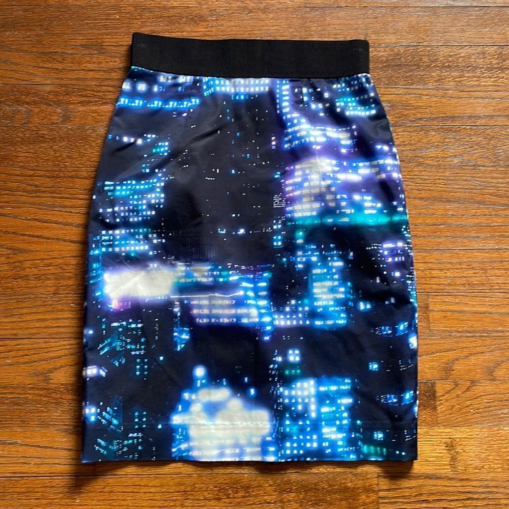 Milly Cityscape Midi Pencil Skirt